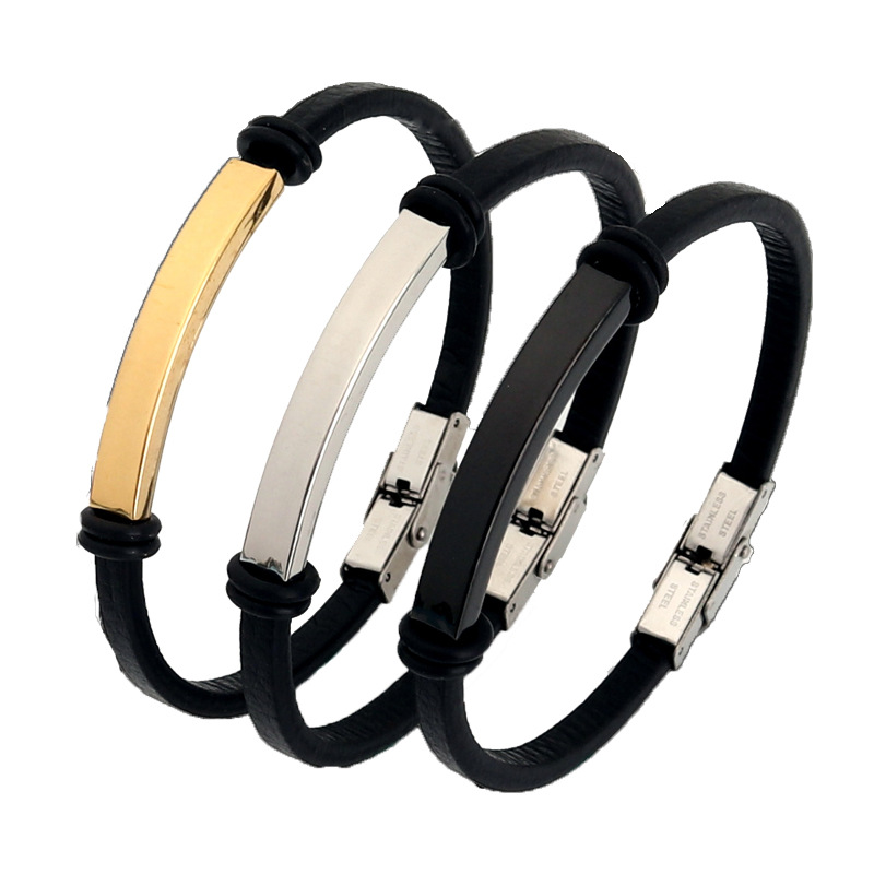 Coordinates Bracelet - Панк Тонкий пользовательский текстовое имя регулируемый
