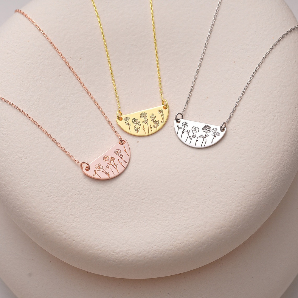 Ожерелье с цветком месяца рожд – обзор и цена Birth Flower Necklace