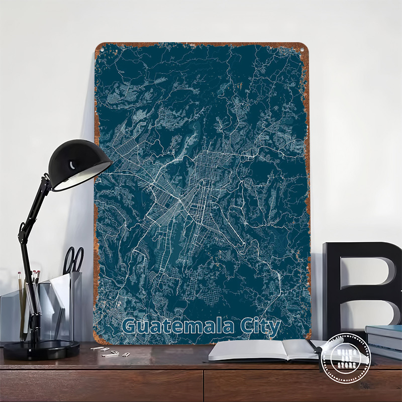 Металлическая табличка-постер  – обзор и цена Custom Map Poster