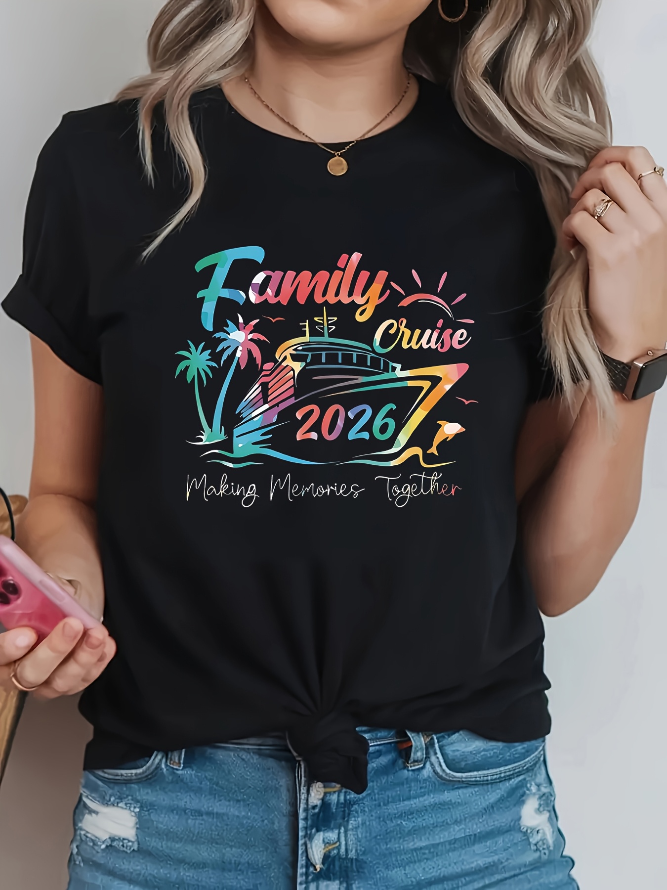 Женская повседневная футболка  – обзор и цена Family Tree Print