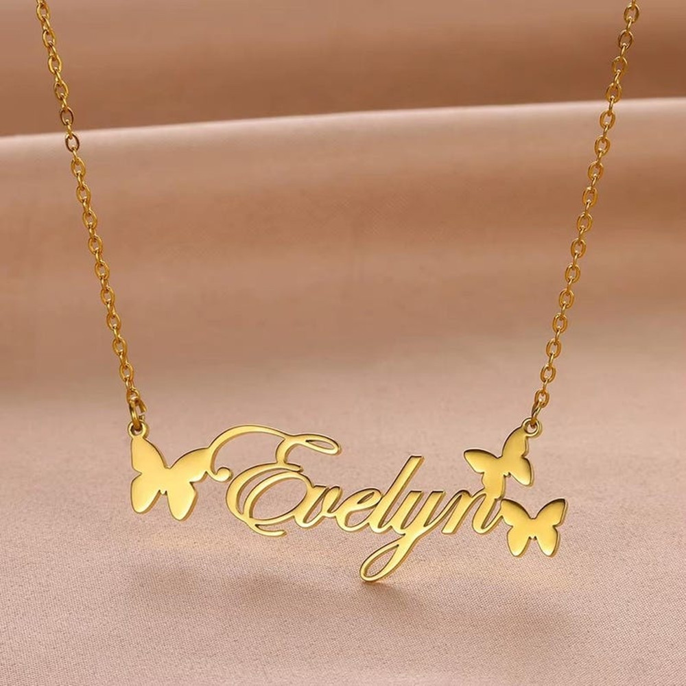 Ожерелье с именем на заказ, пе – обзор и цена Birth Flower Necklace