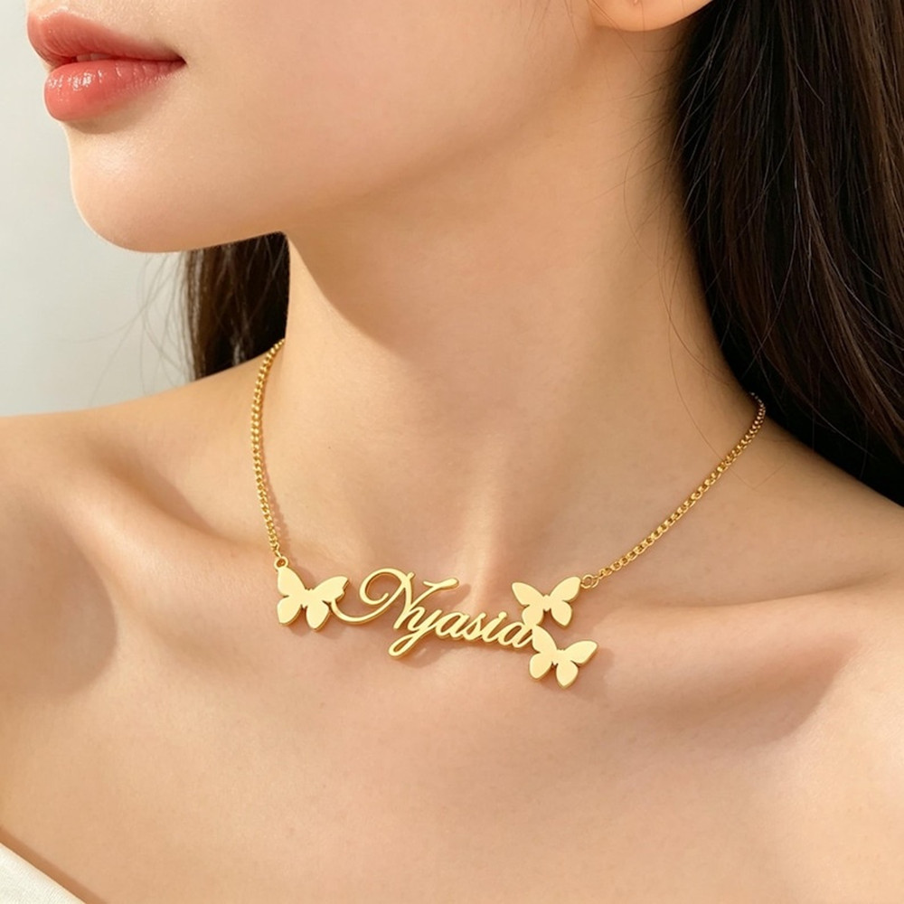 Ожерелье с именем на заказ, пе – обзор и цена Birth Flower Necklace