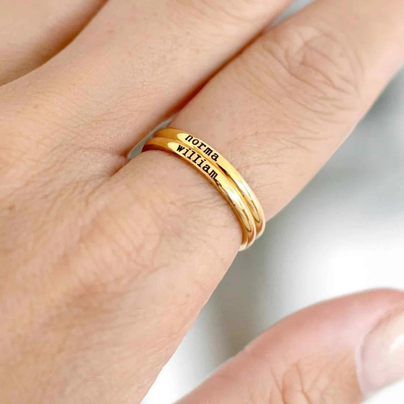 Персонализированные кольца с г – обзор и цена Initial Ring Custom