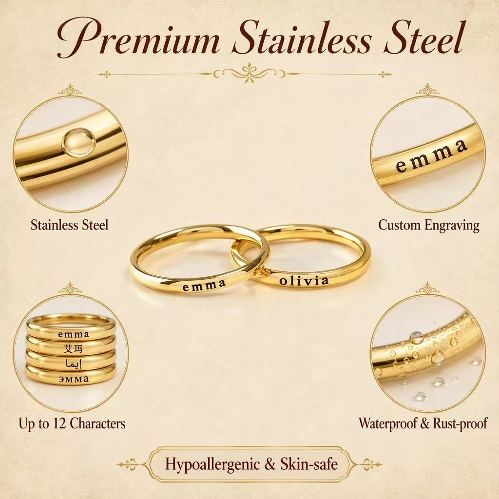 Персонализированные кольца с г – обзор и цена Initial Ring Custom